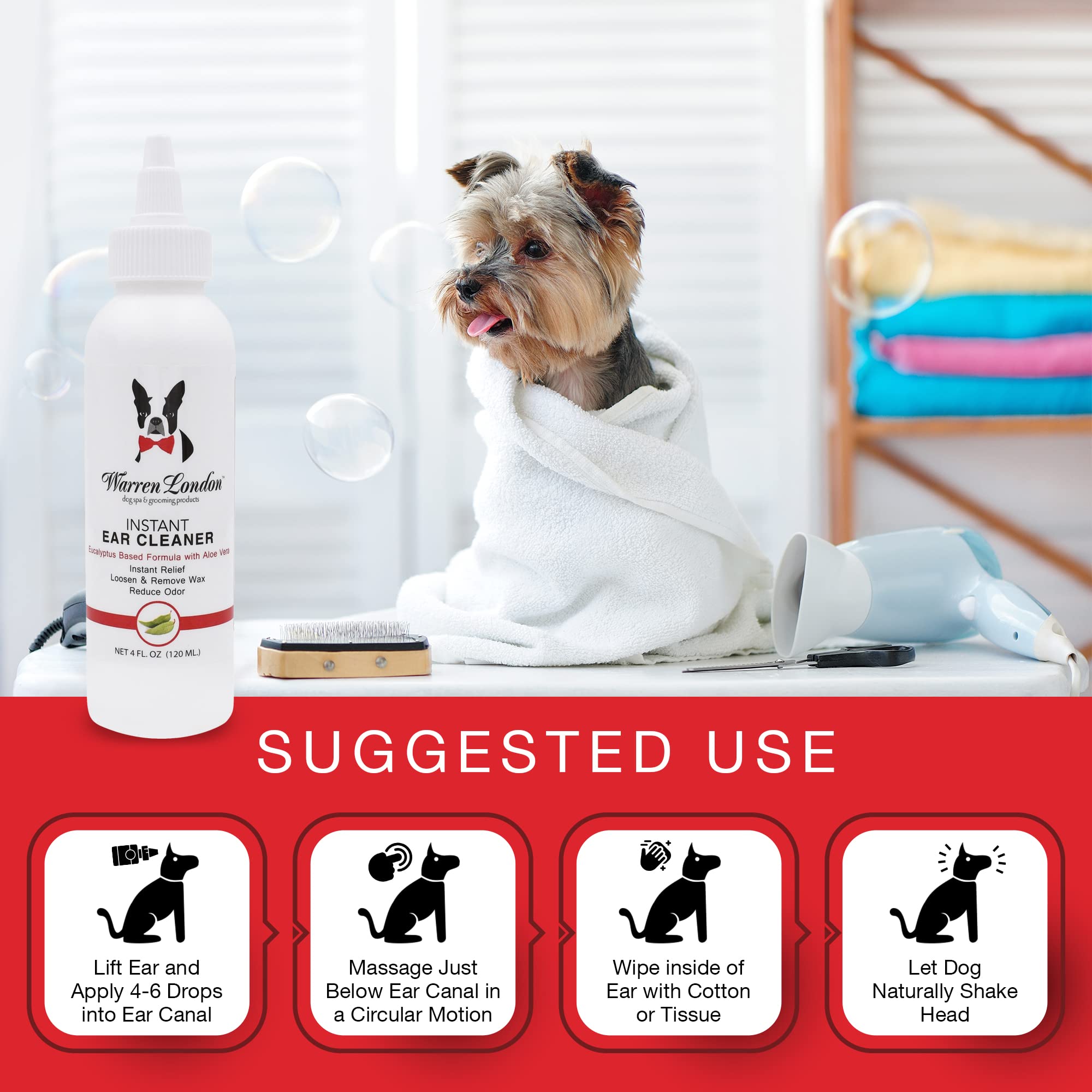 Amazon.com : Warren London Ear Cleaner for Dogs & Cats 4 oz